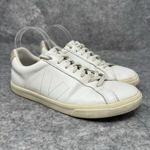VEJA Esplar White Leather Sneaker Womens Size 9 Shoes Tonal Logo
